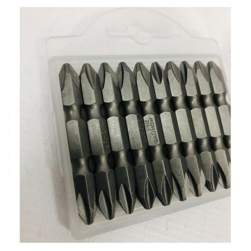 Насадка-бита PH 2х50мм Cr-V двухсторонная, намагниченная Bauhow, 10шт