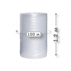 Пленка пупырчатая 1200мм (100п.м/120м2) двухслойная пузырьковая упаковочная