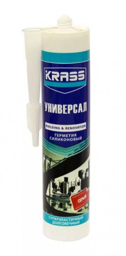 Герметик силиконовый универсальный серый KRASS, 300 мл