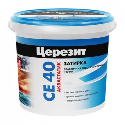 Затирка эластичная для швов плитки CE 40 Aquastatic N07 Серый 1 кг Ceresit
