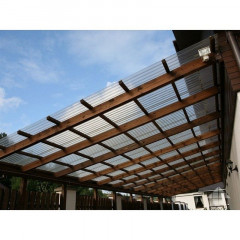 Профилированный поликарбонат трапеция МП-20 3000х1050х1,3мм (бронза серая прозрачная) Юг-Ойл-Пласт