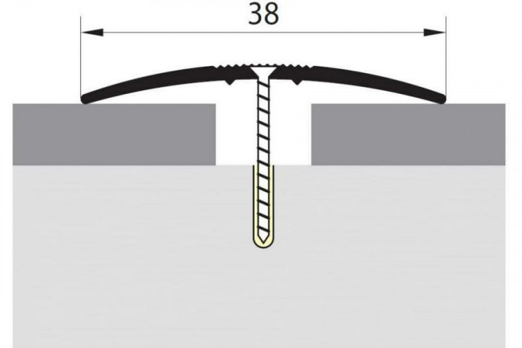 Стык 38х900мм Дуб Гринвич алюминиевый Русский профиль