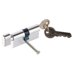 Цилиндровый механизм ключ/завертка E AL 60 T01 CP Хром Фабрика замков 113492