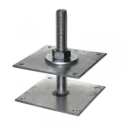 Анкер регулировочный по высоте 100х100х5мм М24, Н=200