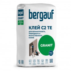 Клей для крупноформатных и тяжелых плит Granit (C2TE) 25кг Bergauf