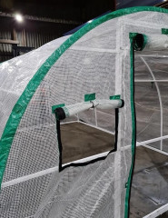 Чехол из армированной пленки на каркас теплицы, 2 двери, 2 форточки, 2,1 х 3,0 х 4,0 м