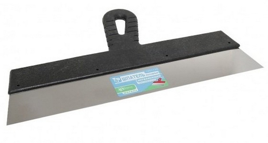 Шпатель фасадный нержавеющая сталь, 250мм пластмассовая ручка T4P 1201125