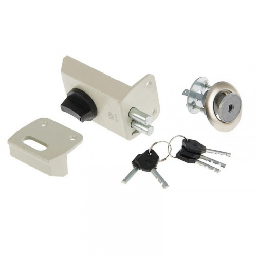 Замок накладной ЗНД-1А (88400), финский ключ, 2 ригеля