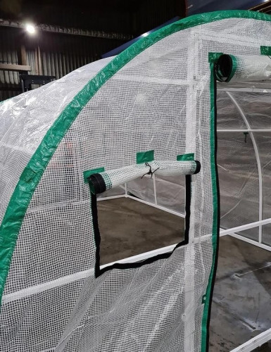 Чехол из армированной пленки на каркас теплицы, 2 двери, 2 форточки, 2,1 х 3,0 х 6,0 м