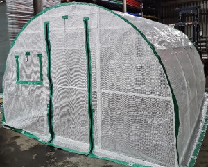 Чехол из армированной пленки на каркас теплицы, 2 двери, 2 форточки, 2,1 х 3,0 х 6,0 м