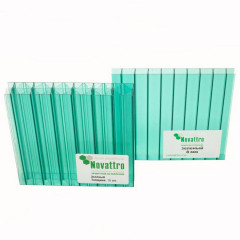 Сотовый поликарбонат 16мм Зеленый 2,1х6м Новаттро 2,55кг/м2