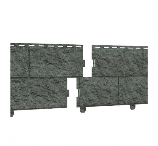 Цокольный сайдинг Стоун-хаус 225х3025мм, камень изумрудный Ю-пласт