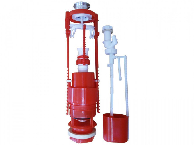 Арматура для бачка унитаза АС-17.1 с запорной кнопкой, нижняя подводка 61-0-023