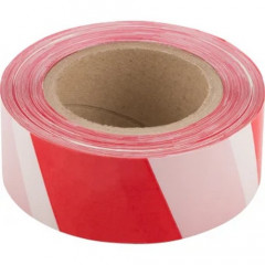 Лента сигнальная оградительная 50мм*200м бело-красная TDStels