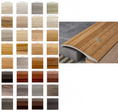 Кант полукруглый 40х1800мм Дуб Сицилия алюминиевый Русский профиль