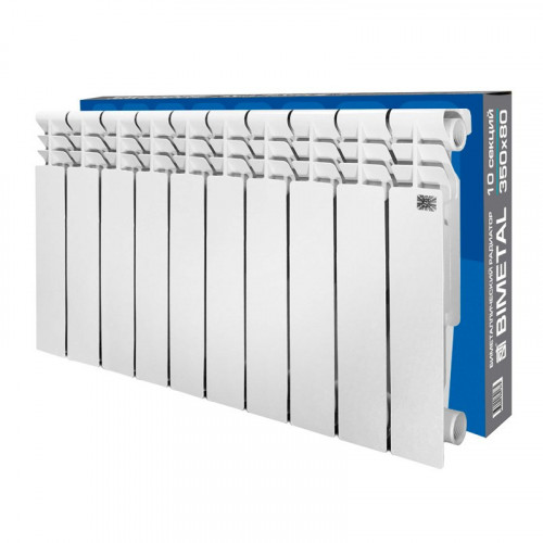 Радиатор биметаллический Bi 350*80, 10 секций, 1050Вт, STI