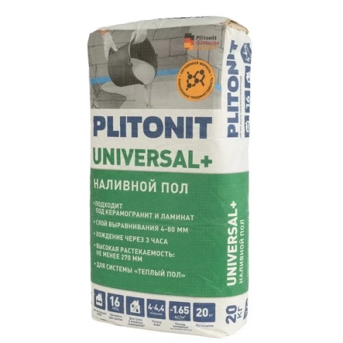 Ровнитель для пола Plitonit Universal+ 20кг