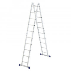 Лестница алюминиевая трансформер 4-х секционная, 5 ступеней, 5780мм Сибртех 97883