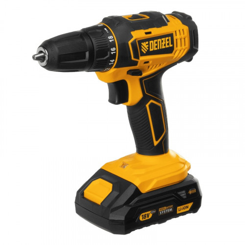 Дрель-шуруповерт аккумуляторная 18 В, Li-Ion, CDL-18-02BM Denzel 26116