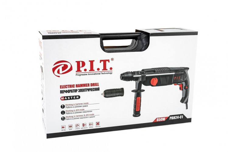 Перфоратор электрический SDS plus 850 Вт, 1000 об/мин, 3 режима P.I.T. PBH24-C1