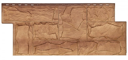 Фасадная панель Гранит Леон 1011-8016 455х1090мм, Тянь-Шань Т-Сайдинг