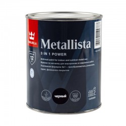 Краска 3в1 Tikkurila Metallista по ржавчине, черная 0,8л