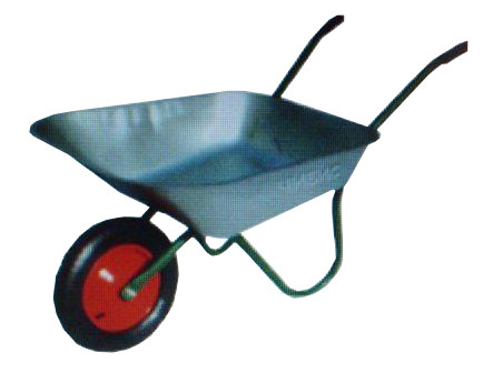 Тачка строительная оцинкованная одноколесная Чибис 110л, 200кг