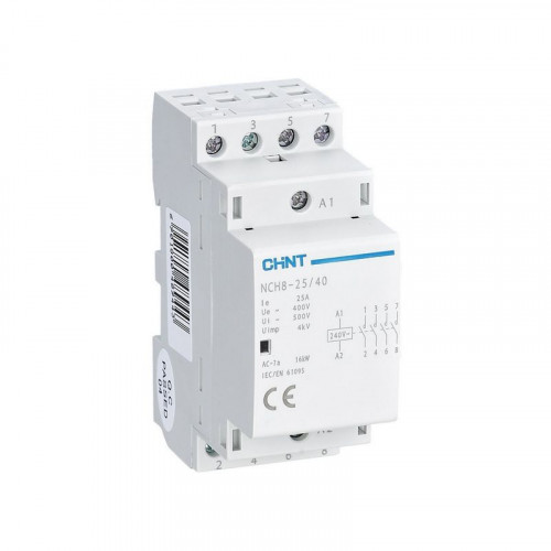 Контактор модульный NCH8-25/40, 25А, 4НО, AC 220/230В 50Гц (R) Chint 256089