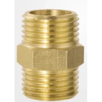 Ниппель латунный 1/2"-1/2" наружная-наружная резьба