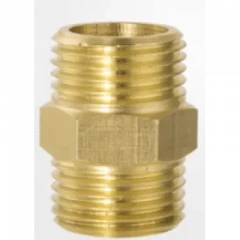 Ниппель латунный 1/2"-1/2" наружная-наружная резьба