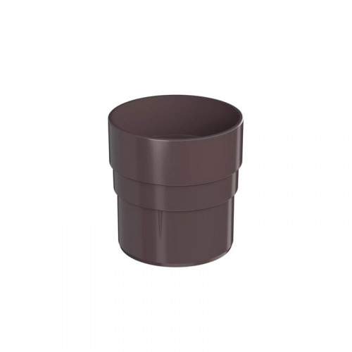 Муфта водосточной трубы ПВХ, Темно коричневый Оптима Технониколь 054439