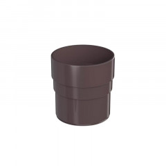 Муфта водосточной трубы ПВХ, Темно коричневый Оптима Технониколь 054439