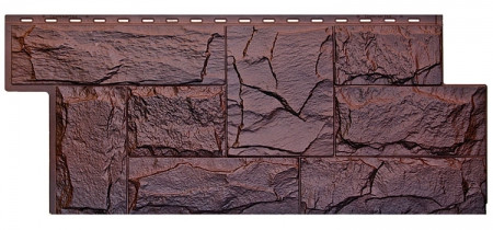 Фасадная панель Гранит Леон 8016-9005 455х1090мм, Памир Т-Сайдинг