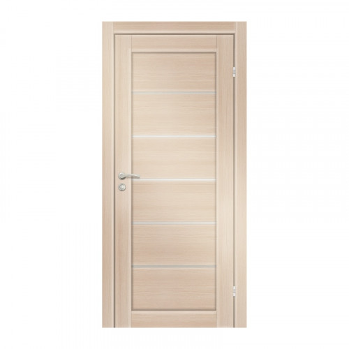 Дверь из экошпона со стеклом без притвора 800*2000мм Канзас беленый дуб Олови