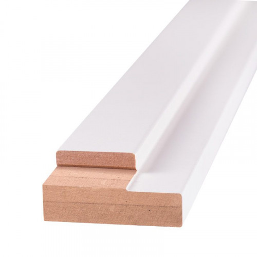 Дверной порог ламинированный 937х70х28 мм белый без притвора Олови