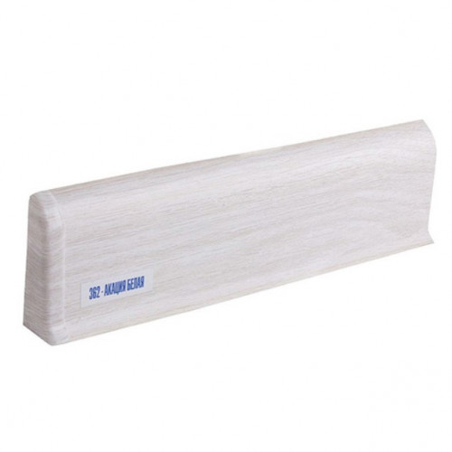 Плинтус Lexida 55, 362 Акация белая, 2,2м. с кабель каналом