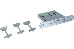 Замок врезной ЗВ8-4С(3кл) сувальдный ключ, прямоуг. ригель, хром