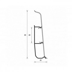 Плинтус Ideal Deconika 85, 001 Белый, 2200х85х21