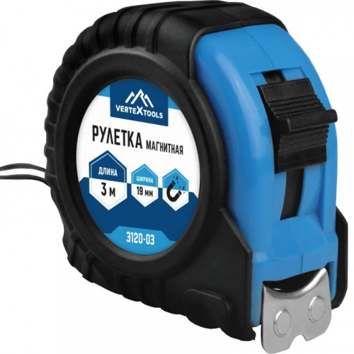 Рулетка 3м*19мм магнитная VertexTools 3120-03