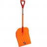 Лопата снеговая из поликарбоната 380*400 оранжевая с черенком, Эталон Parking GPLP007