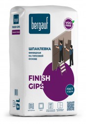 Шпаклевка гипсовая Bergauf Finish Gips финишная белый, 18 кг