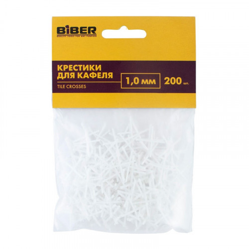 Крестики для кафеля 1мм 200шт Бибер 55600
