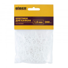 Крестики для кафеля 1мм 200шт Бибер 55600