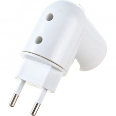 Переходник E27-S вилка-E27 с выключателем белый ЭРА Б0027981