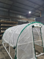 Чехол из армированной пленки на каркас теплицы Комфорт, с боковым открытием 2,1 х 3,0 х 6,0 м