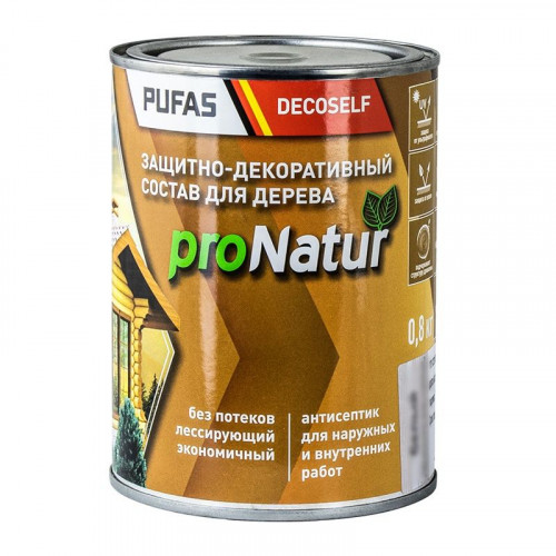 Антисептик лессирующий для дерева Орегон Pufas ProNatur Decoself 0.8л