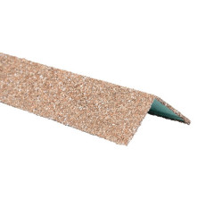 Фасадная плитка Hauberk уголок металлический внешний Коричнево бежевый 50х50х1250мм