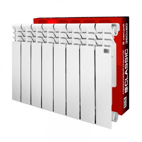 Радиатор алюминиевый 350*80, 8 секций, 840Вт, STI Classic