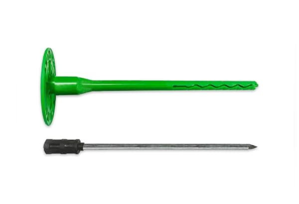 Металлический гвоздь с термоголовкой 10х300 к дюбелю для теплоизоляции, 1 шт