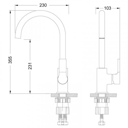 Смеситель для кухни поворотный излив, Аура LeMark LM0605C